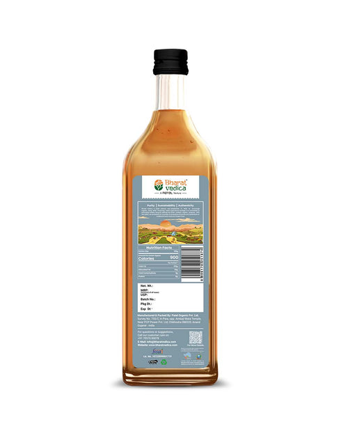 Bharat Vedica Organic Wood Pressed Black Sesame Oil Organic Wood Pressed Kale Til ka Tel