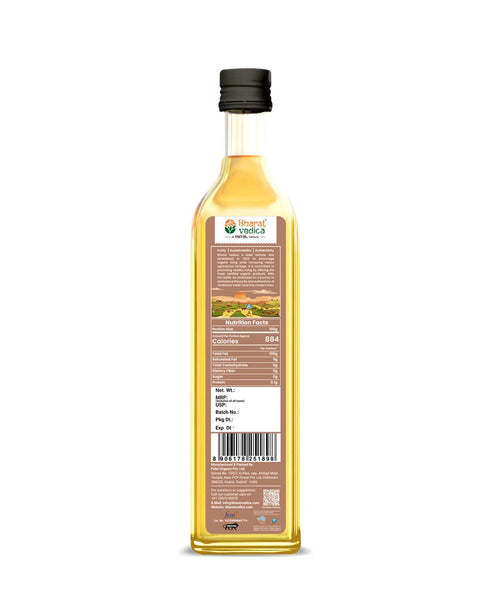 Bharat Vedica Organic Wood Pressed Flaxseed Oil Organic Wood Pressed Alsi ka tel