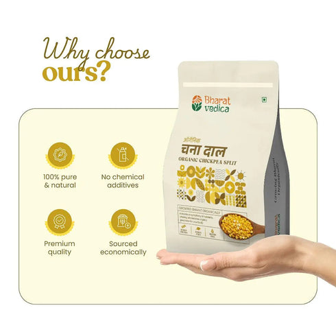 Bharat Vedica Organic Chickpea Split Organic Chana Dal