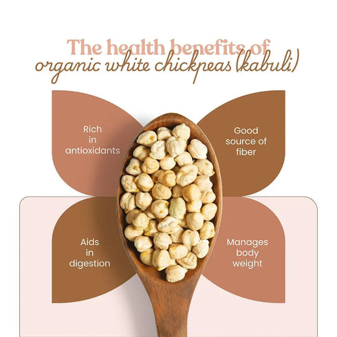 Bharat Vedica Organic White Chickpeas Organic Kabuli Chana