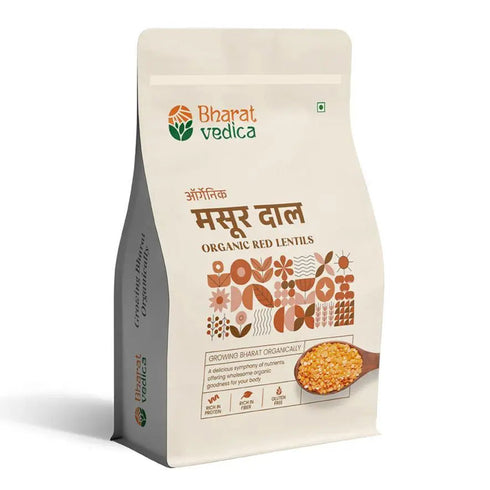 Bharat Vedica Organic Red Lentils Organic Masoor Dal