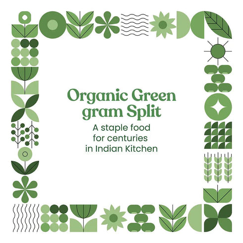 Bharat Vedica Organic Green Gram Split Organic Moong Dal Chilka
