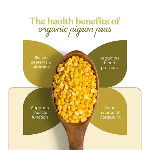Bharat Vedica Organic Pigeon Peas Organic Toor Dal
