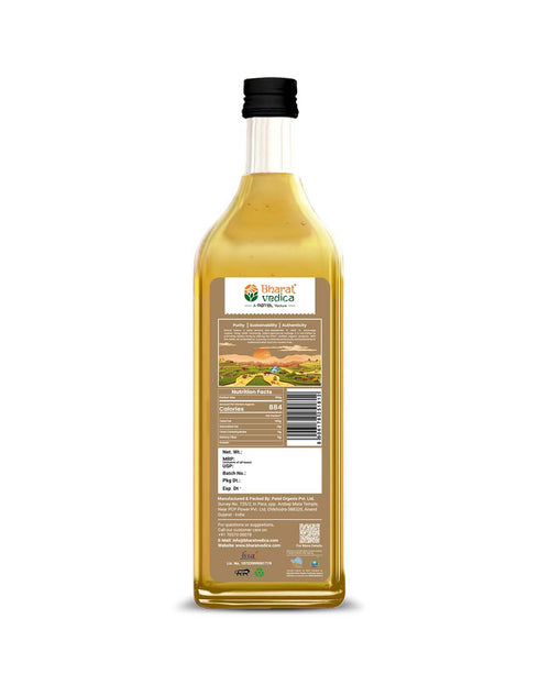 Bharat Vedica Organic Wood Pressed Yellow Mustard Oil Organic Wood Pressed Pili Sarso ka Tel