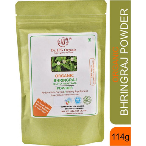 Dr. JPG Organic Bhringraj Powder For Hair Growth & Scalp Health