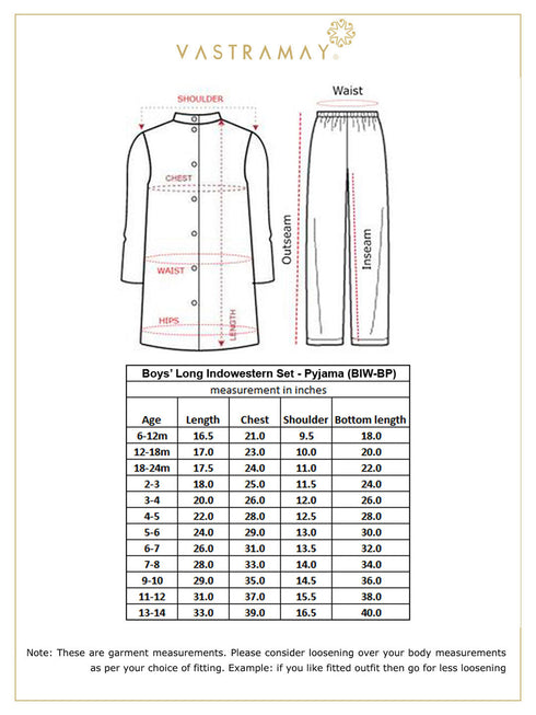 Vastramay Boys Cream-Colored Mirror Work Embellished Slim Fit Sherwani Set