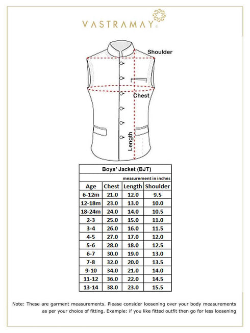 Vastramay Boys Maroon Matka Silk Blend Nehru Jacket