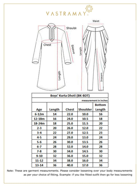Vastramay Boys' Yellow Krishna Kurta And Dhoti Set