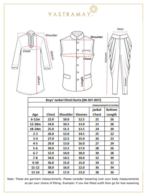 JBN CREATION Beige And White Matka Silk Jacket, Kurta and Dhoti Set