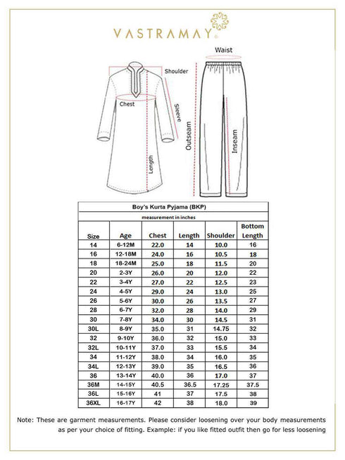 Vastramay Boys Aqua And White Kurta Pyjama Set