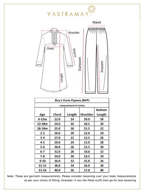 JBN CREATION Boys' Maroon Cotton Silk Kurta and Pyjama Set