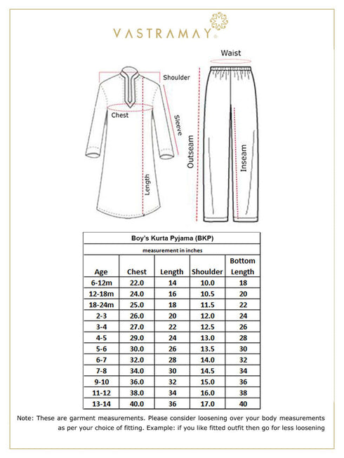Vastramay Boys Black Silk Kurta with Pajama Set