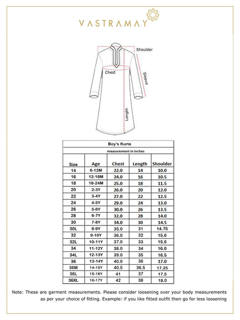 Vastramay Boy's Blue Kurta