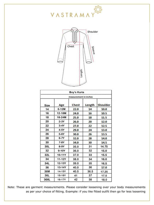 Vastramay Boys' Grey Melange Half Sleeve Kurta
