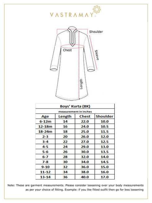 Vastramay Boy's Black Pathani Kurta
