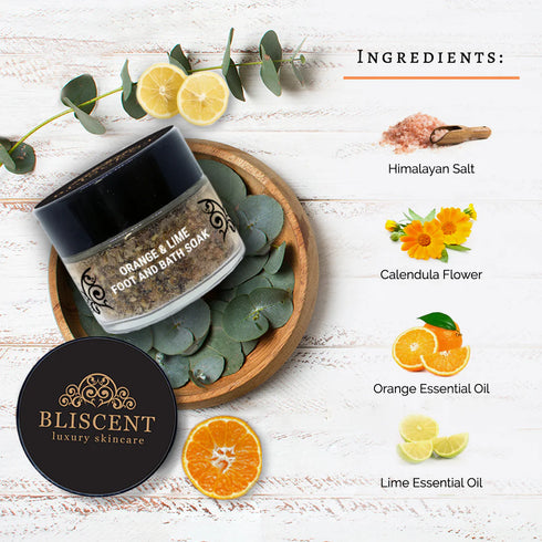 Bliscent Orange & Lime Bath and Foot Soak