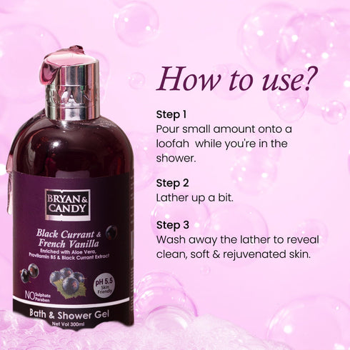 Bryan & Candy Black Currant & French Vanilla Bath and Shower Gel