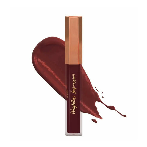 FLiCKA Weightless Impression 08 August | Maroon Matte Finish Liquid Lipstick