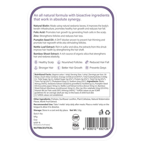 Wellbeing Nutrition MELTS HEALTHY HAIR