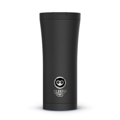 Sleepy Owl Coffee Travel Mug + Frother + Free Coffee