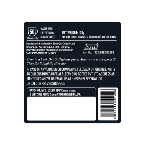 Sleepy Owl Coffee Xpresso| Strong Blend Instant Coffee Pack of 2