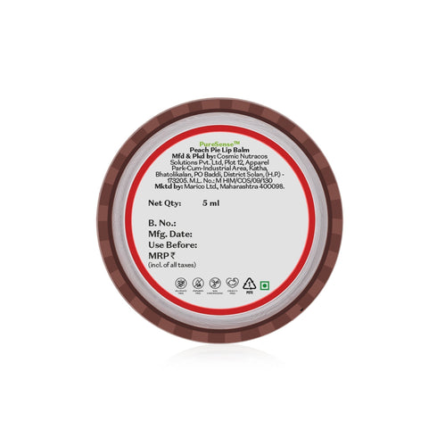 PureSense Peach Pie Lip Balm | From the makers of Parachute Advansed