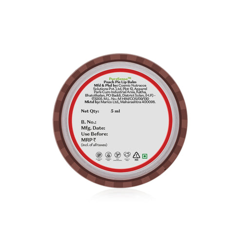 PureSense Peach Pie Lip Balm | From the makers of Parachute Advansed