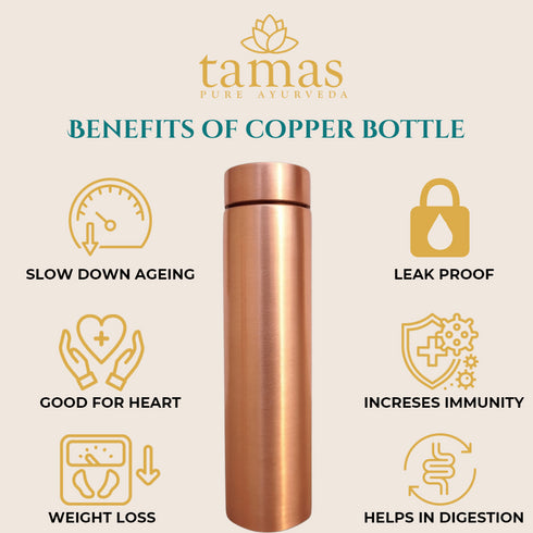 Tamas Jelly Plain Water Bottle Copper
