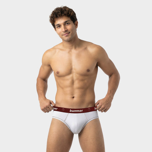 Bummer Cotton Stretch Brief - Blanc