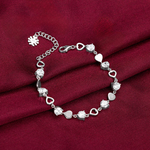 Giva Silver Heartlock Bracelet