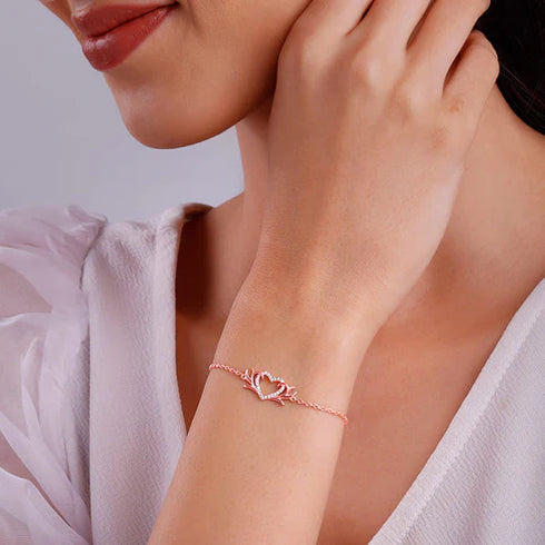 Giva Rose Gold Intertwined In Love Bracelet