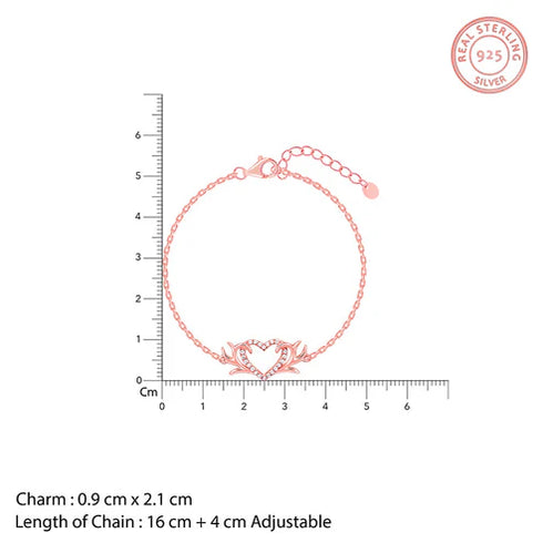 Giva Rose Gold Intertwined In Love Bracelet