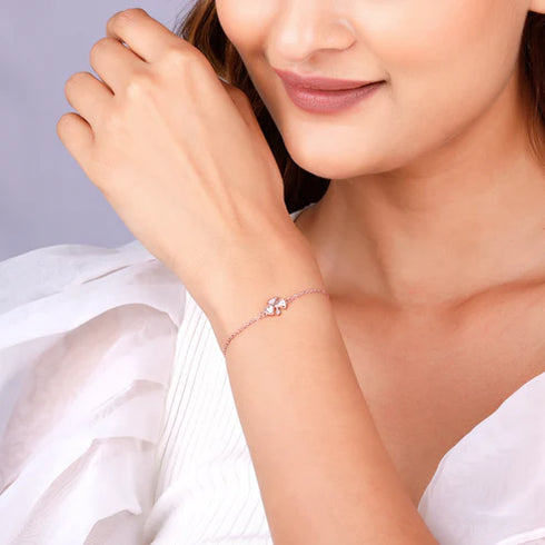Giva Rose Gold Shamrock Bracelet