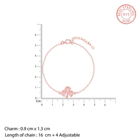 Giva Rose Gold Shamrock Bracelet