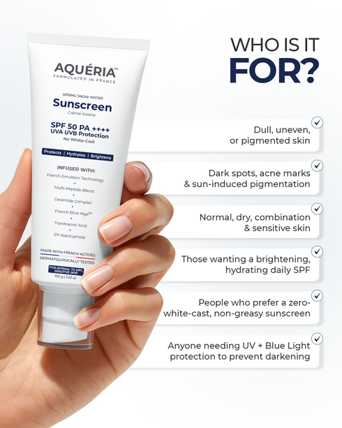Aqueria Brightening French Sunscreen SPF 50 PA