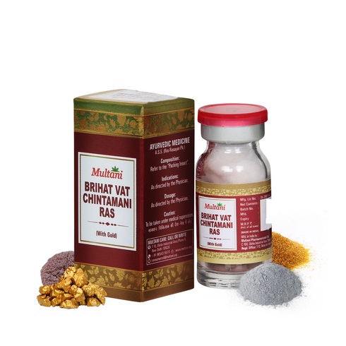 Multani Pharmaceuticals Limited Multani Brihat Vat Chintamani Ras with Gold used for the treatment of Heart Disease Heart Failure