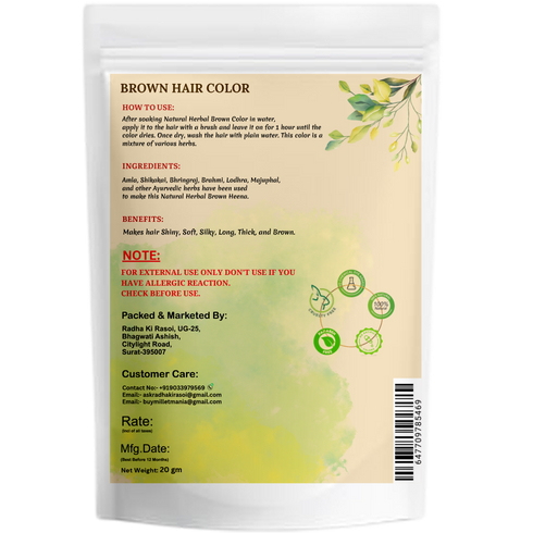 Millet Mania Natural Herbal Hair Color Brown