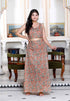 Miravan Womens Brown Floral Printed Crop Top And Skirt Co Ord Set