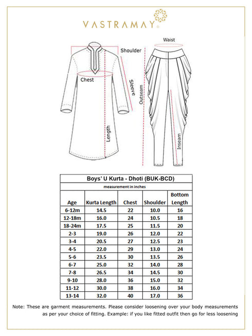 Vastramay Boys' Bronze Cotton Silk Blend Kurta and Dhoti Pant Set