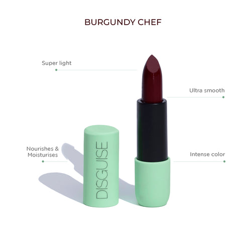 Disguise Satin Matte Lipstick Burgundy Chef 03