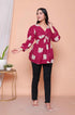 Miravan Womens Magenta Animal Print Butterfly Top