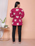 Miravan Womens Magenta Animal Print Butterfly Top