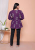 Miravan Womens Cotton Butterfly Style Floral Print V Neck Top