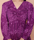 Miravan Womens Purple Bandhani Printed Butterfly Style Top