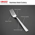 Vinod Stainless Steel Aero Hammered Baby Fork Table Fork Set of 12 Heavy Gauge Stainless Steel Rust Free Mirror Finish Durable and Dishwasher Safe