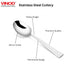 Vinod Stainless Steel Aero Hammered Finish Baby Spoon 12 Pcs Cutlery Set Rust Free Mirror Polish Premium Dinner Spoon Tableware Silver