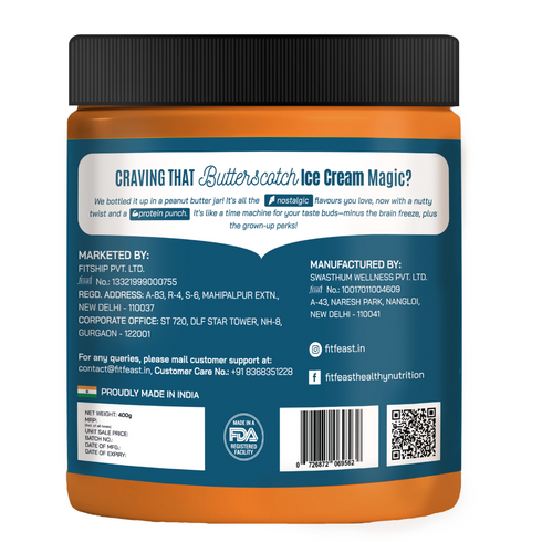 Fitfeast Butterscotch Peanut Butter 400g