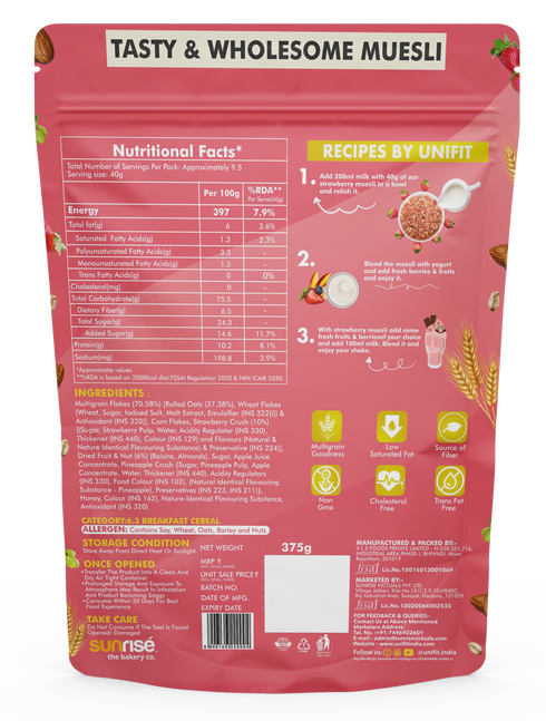 UNIFIT Strawberry Muesli