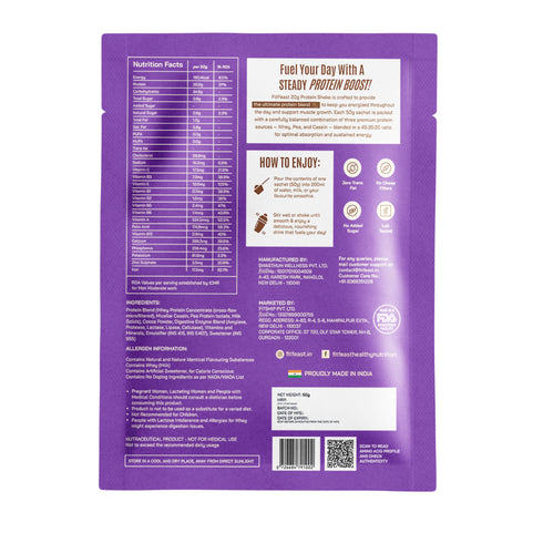 Fitfeast Protein Sachet Chocolate (Pack of 2) (Each 50g)