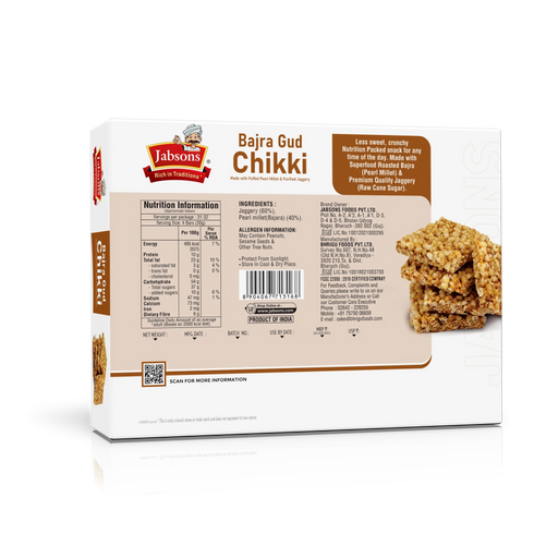 Jabsons Foods Bajra Gud Chikki